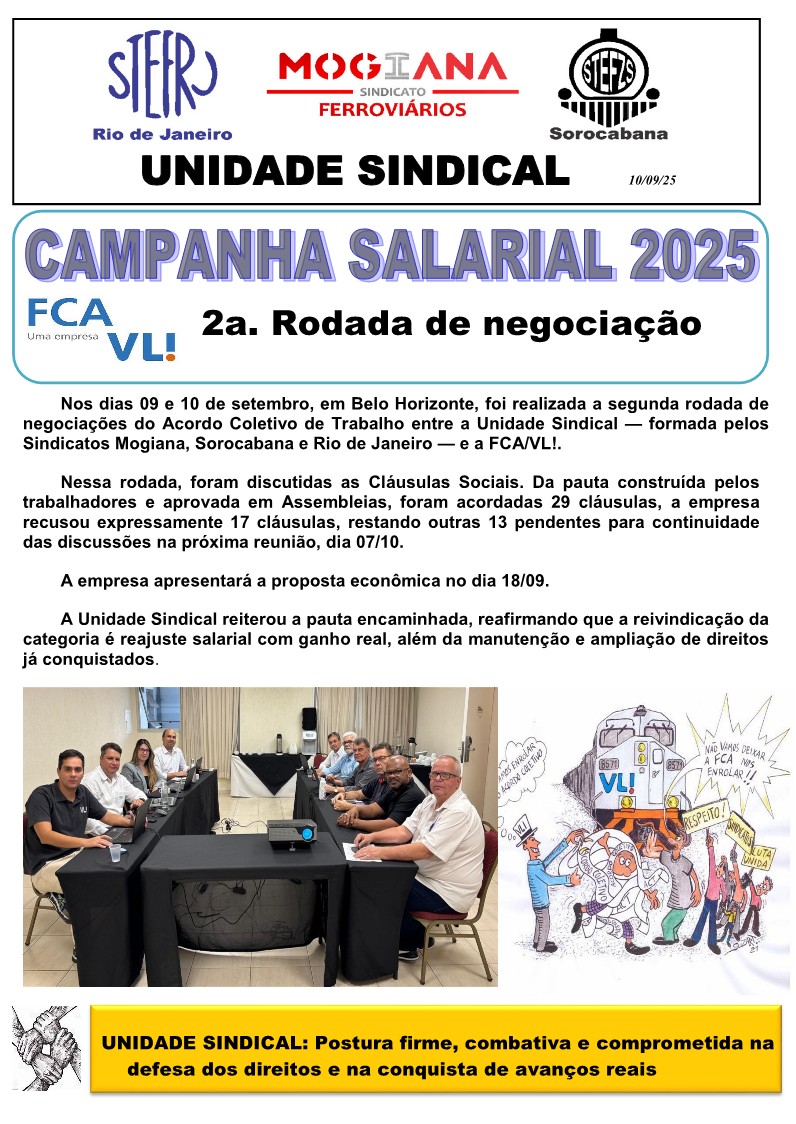 Segunda rodada de negociações do Acordo Coletivo reforça compromisso com direitos dos trabalhadores