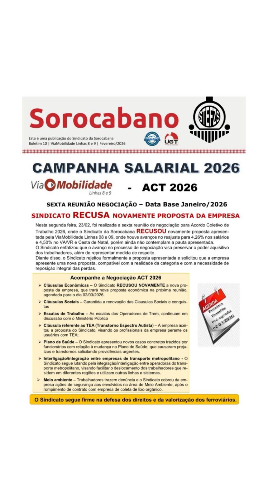 Campanha Salarial 2026 – Via Mobilidade