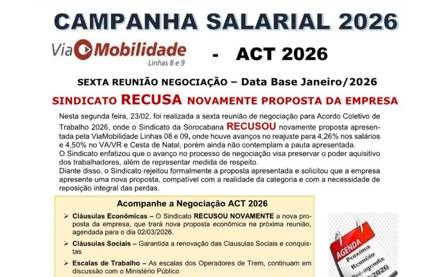 Campanha Salarial 2026 – Via Mobilidade