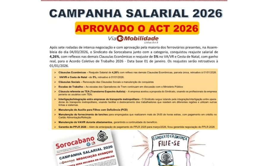 ACT 2026 – APROVADO PELA CATEGORIA