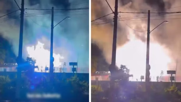 asdasdsads Falha elétrica provoca explosão em fiação da Linha 11-Coral da CPTM