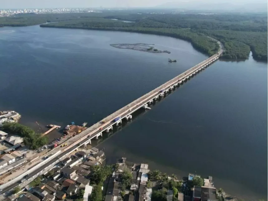 image (3) Obras para expansão do VLT em São Vicente chegam a 75% de conclusão na Ponte dos Barreiros